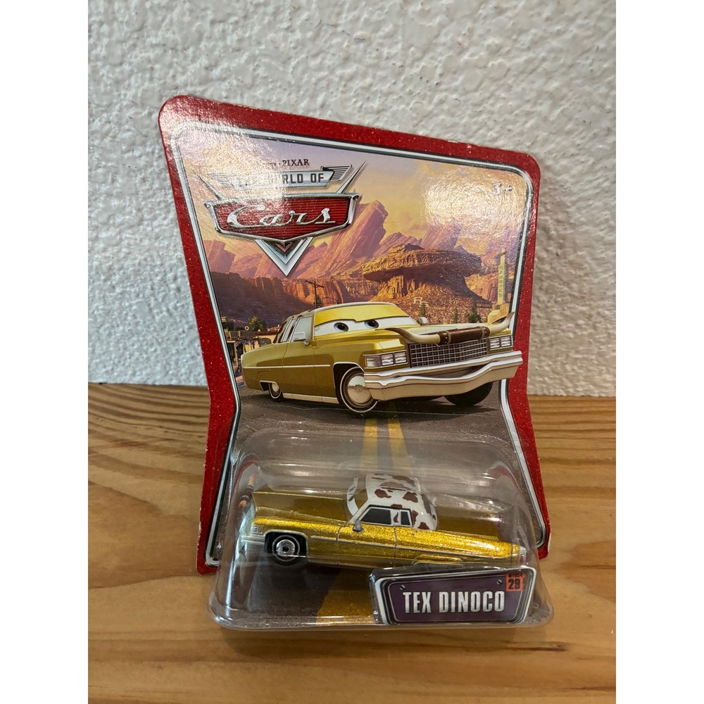 Disney Pixar The World of Cars Tex Dinoco Diecast Gold Car 1:55 Scale New NIP